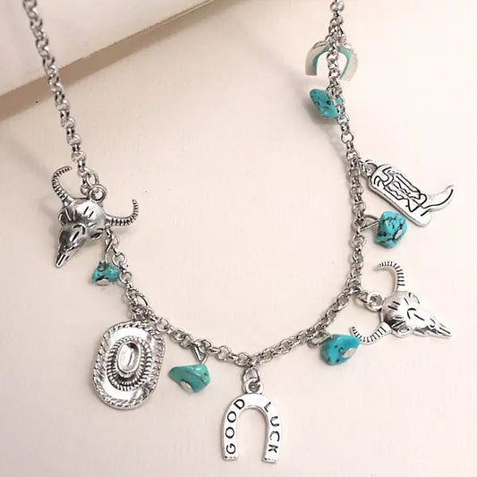 Boot & Hat Charm Necklace