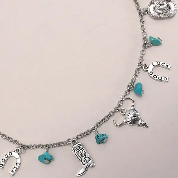 Boot & Hat Charm Necklace