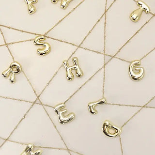 Bubble Initial Necklace