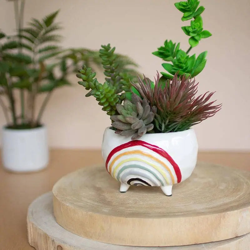 Ceramic Rainbow Planter