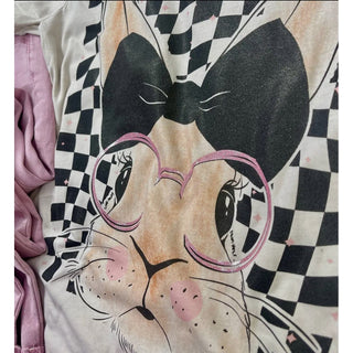 🟠Checkered Bunny Tee-Easter