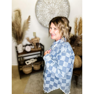 Checkered Denim Shirt