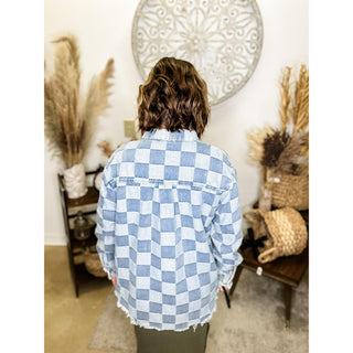 Checkered Denim Shirt