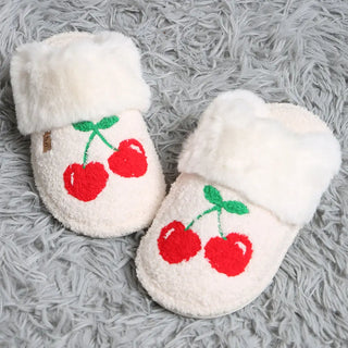 Fur Cherry Slippers