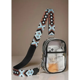 Clear Sling Bag with Guitar Strap