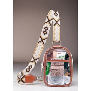 Clear Sling Bag with Guitar Strap