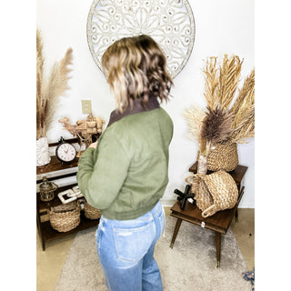 Corduroy Collar Jacket | Zip-up Jacket