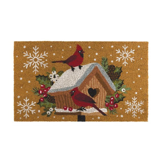 Cardinal Birdhouse Doormat