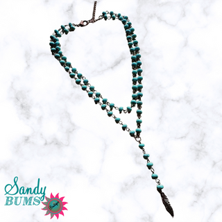 Double Strand Lariat Turquoise Necklace