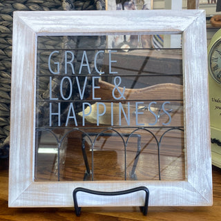 Grace Love Happiness Wall Decor
