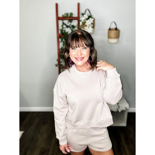 Fleece Sweatshirt and Short Set