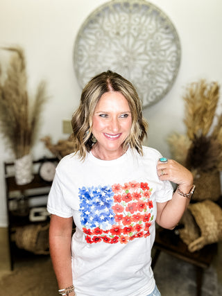 Floral Flag Tee
