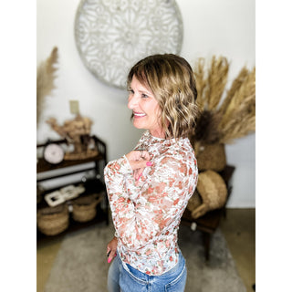 Floral Mesh Top