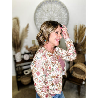 Floral Sweater Cardigan