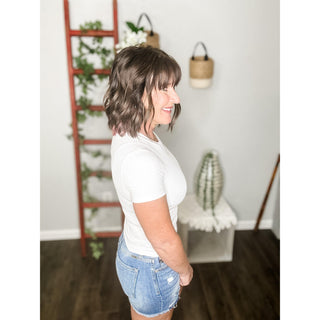 High Rise Mom Denim Shorts | Kancan