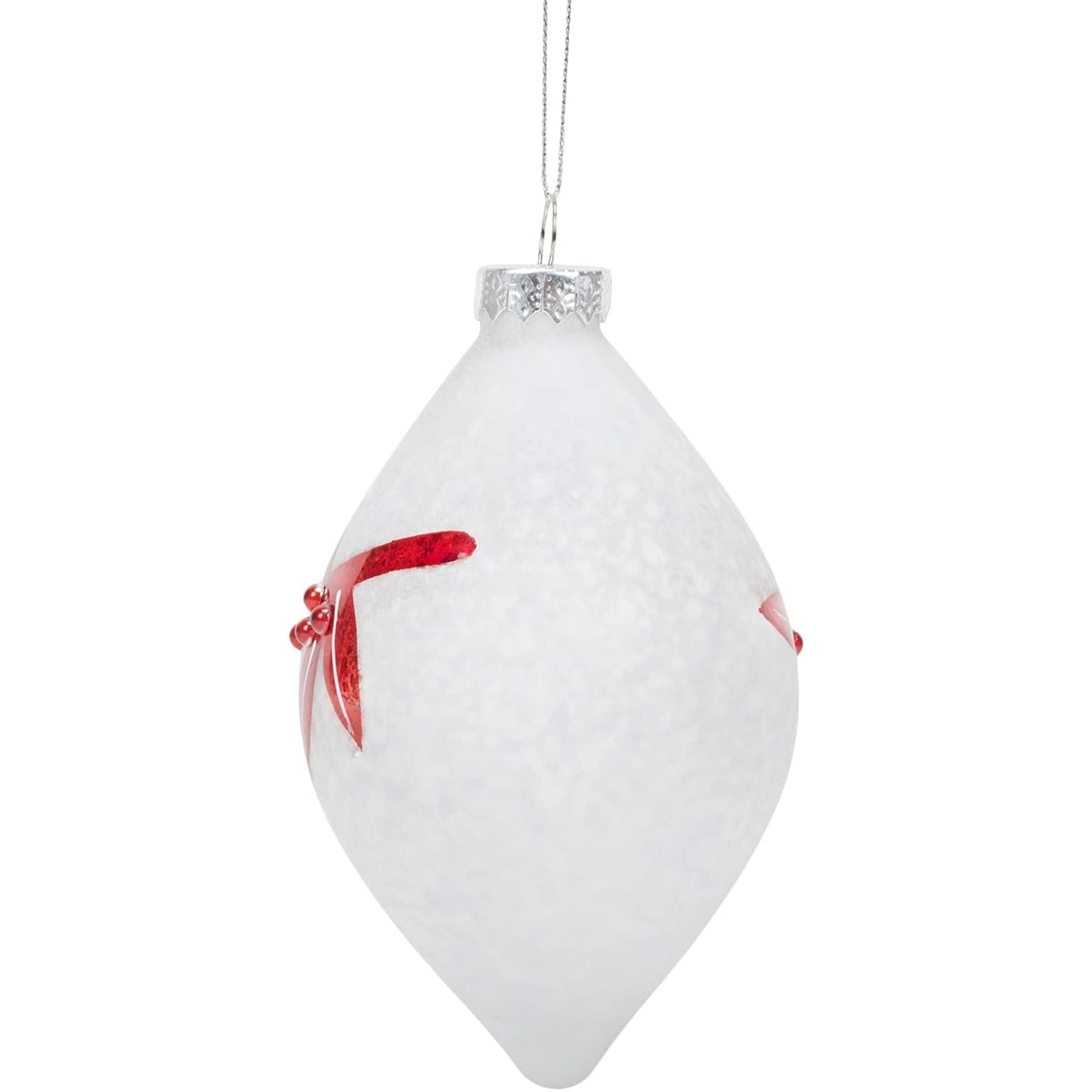 Cardinal Finial Winter White Ornament