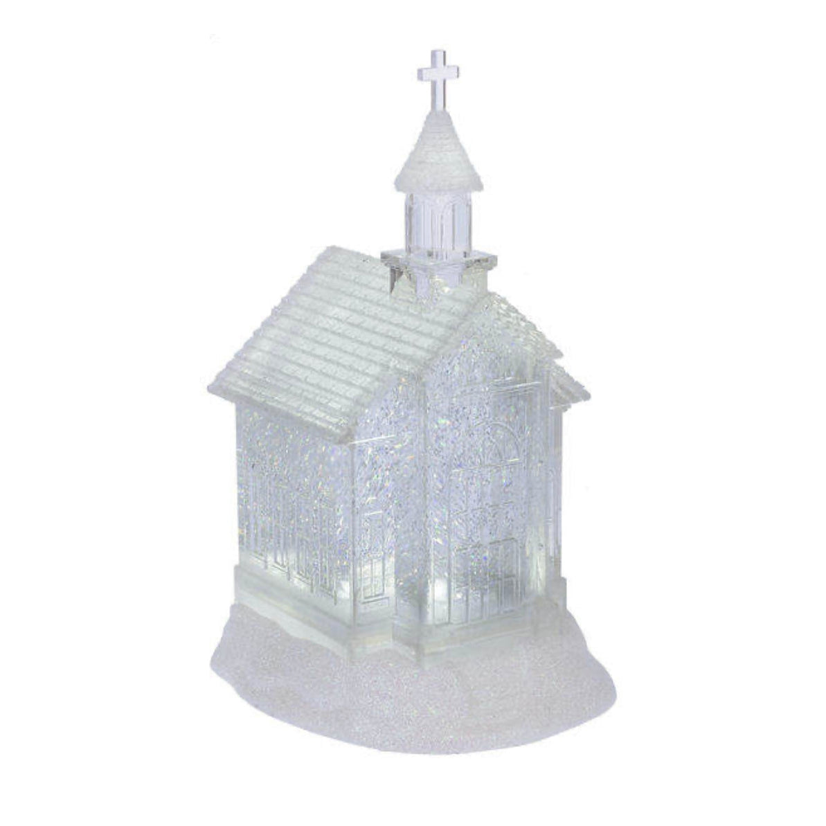 Lighted LED Battery Operated Shimmer Church