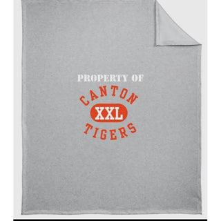 PRE-ORDER-->Property of Canton Tigers Sweatshirt Blanket