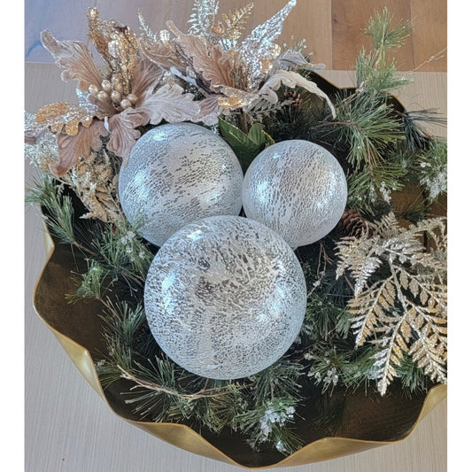 Lit Oversized Glass Ornaments