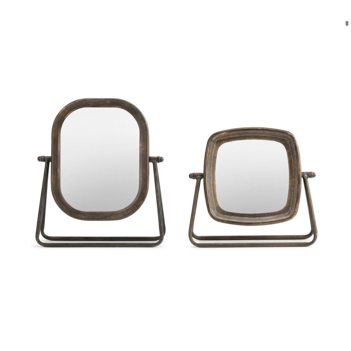 Metal Frame Tabletop Mirror - Set of 2