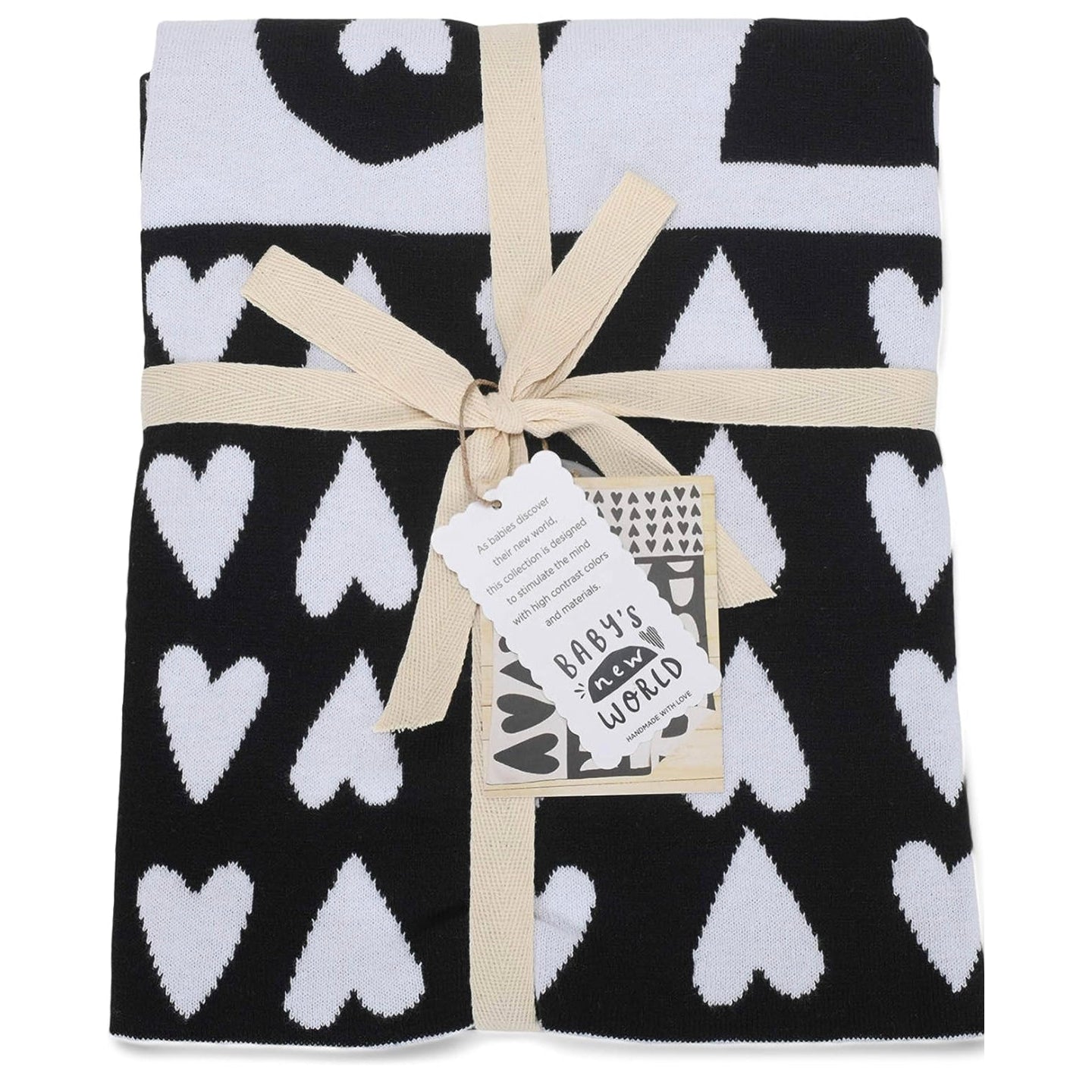 Black and White Woven Blanket