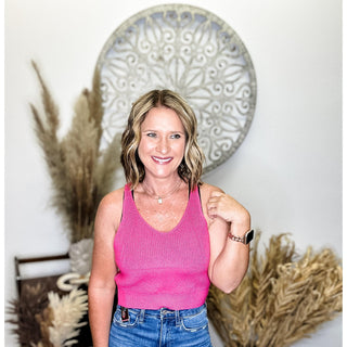 Hot Pink Cropped Tank
