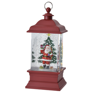 LED Light Up Shimmer Santa w/Gifts Lantern