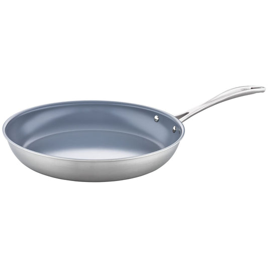 3 Ply, 12-inch, 18/10 Stainless Steel, Ceramic, Frying pan
