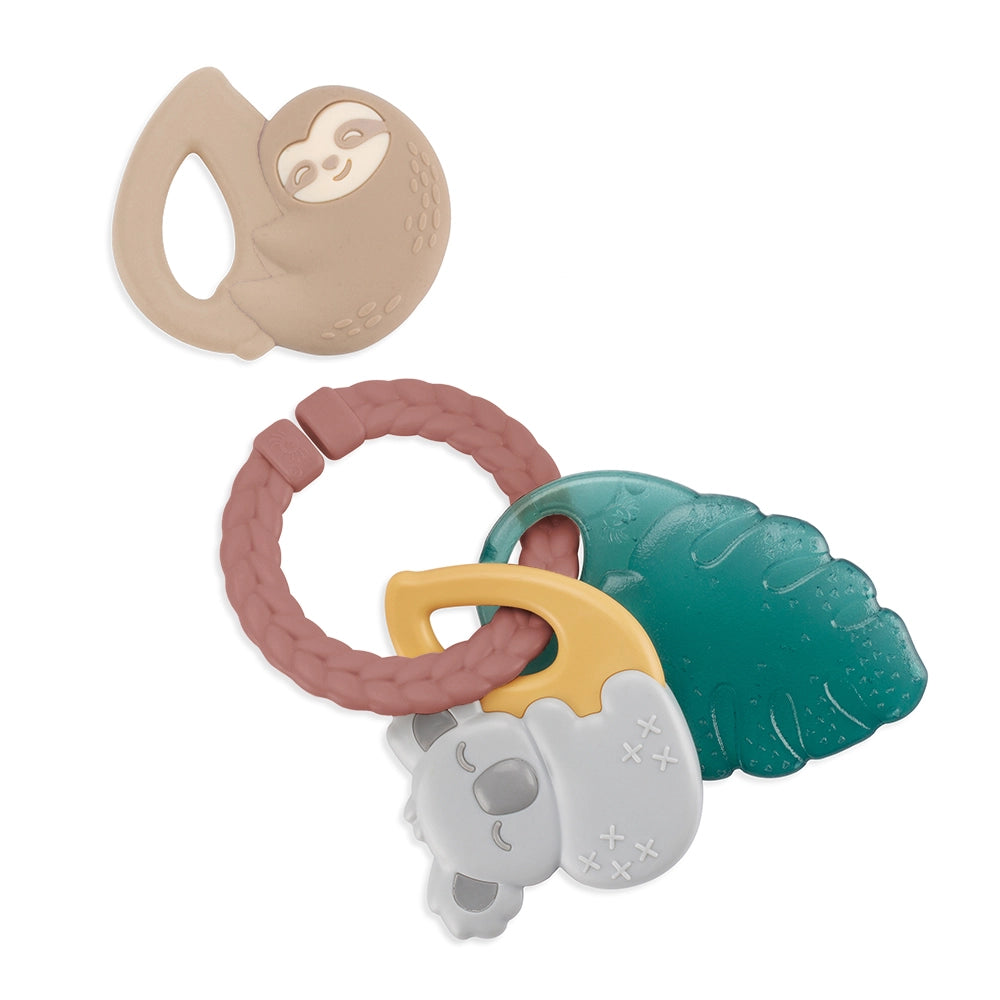 Tropical Itzy Keys Texture Ring with Teether + Rattle