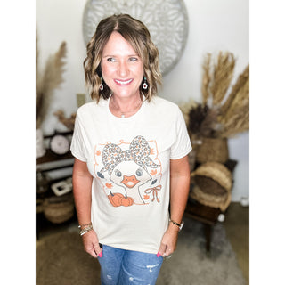 Leopard Bow Goose Tee