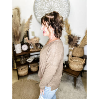 Long Sleeve V Neck Top