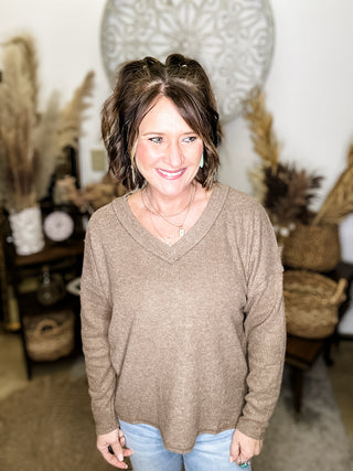 Long Sleeve V Neck Top