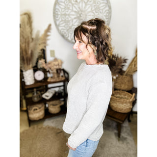 Long Sleeve Waffle Knit Top