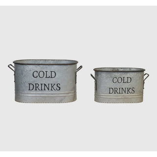 Metal Drink Buckets-Set of 2