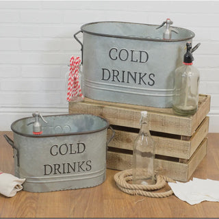 Metal Drink Buckets-Set of 2