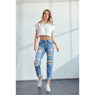 Midrise Boyfriend Jeans | Kancan