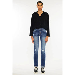 Midrise Straight Leg Jeans | Kancan