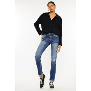 Midrise Straight Leg Jeans | Kancan