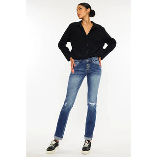 Midrise Straight Leg Jeans | Kancan