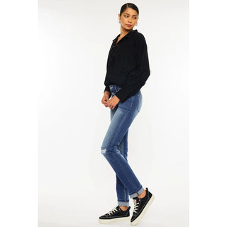 Midrise Straight Leg Jeans | Kancan