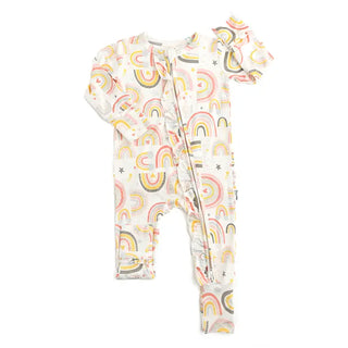 Millie Ruffle Zip Bamboo Rainbow Sleeper