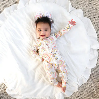 Millie Ruffle Zip Bamboo Rainbow Sleeper