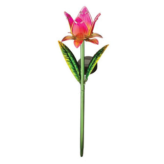 Mini Solar Garden Stake - Pink Tulip