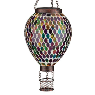 Mosaic Hot Air Balloon Solar Lantern-Multi