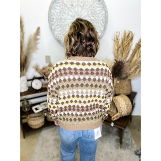 Multicolor Knit Crewneck Sweater