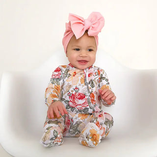 Nella Ruffle Zip Bamboo Floral Sleeper