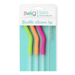 Neon Reusable Swig Straw Set (Mega Mugs)