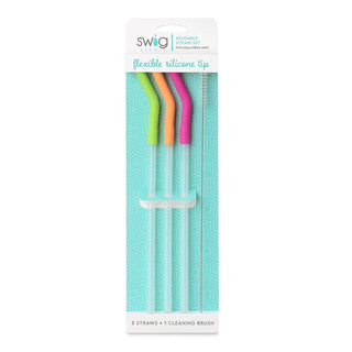 Neon Reusable Swig Straw Set (Mega Mugs)