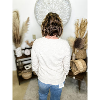 Oatmeal V Neck Sweater