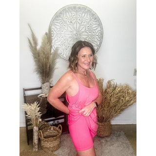 Pink Dress with Shorts